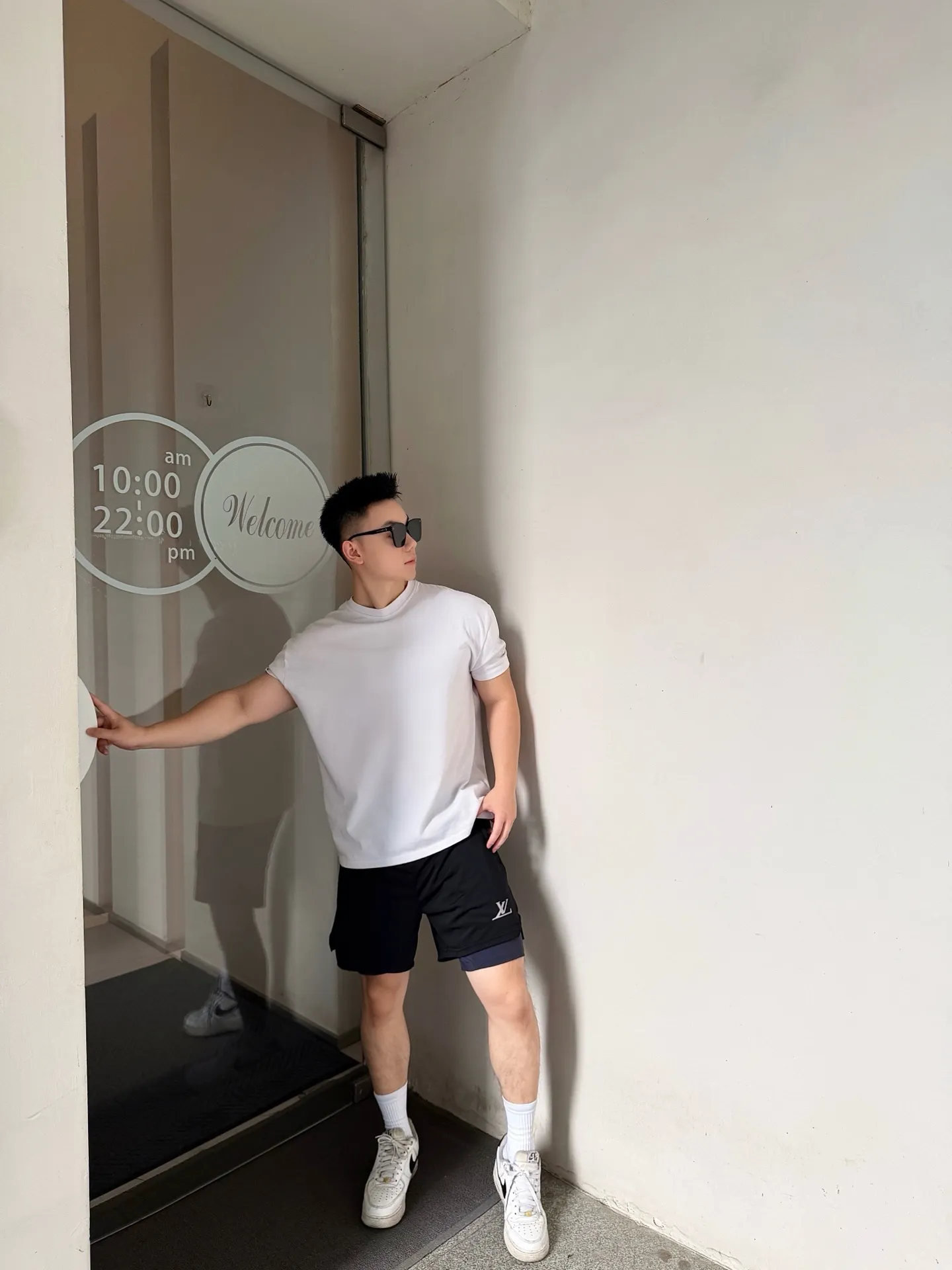 Louis Vuitton/Louis Vuitton logo printed double shorts